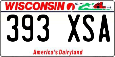 WI license plate 393XSA