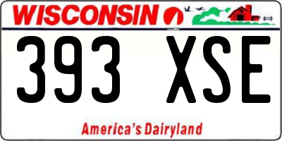 WI license plate 393XSE