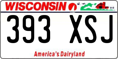 WI license plate 393XSJ