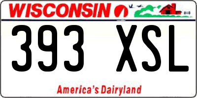 WI license plate 393XSL