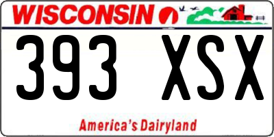 WI license plate 393XSX