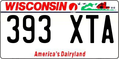WI license plate 393XTA