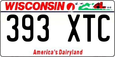 WI license plate 393XTC