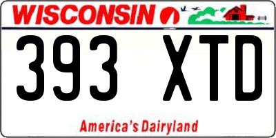 WI license plate 393XTD
