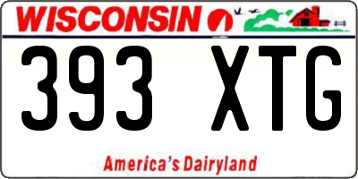 WI license plate 393XTG