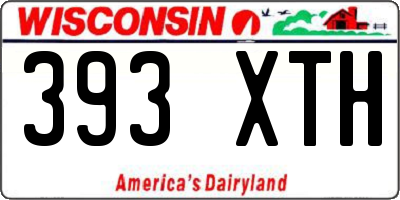 WI license plate 393XTH