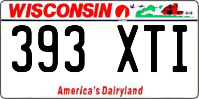 WI license plate 393XTI