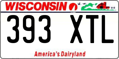WI license plate 393XTL