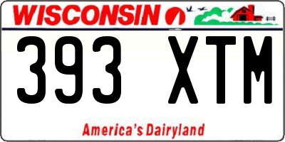 WI license plate 393XTM