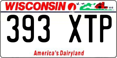 WI license plate 393XTP