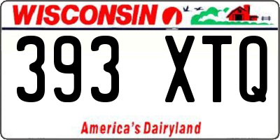 WI license plate 393XTQ