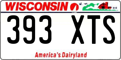 WI license plate 393XTS