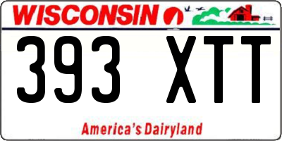 WI license plate 393XTT