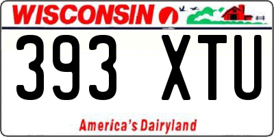 WI license plate 393XTU