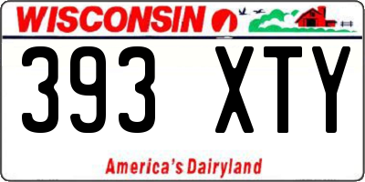 WI license plate 393XTY