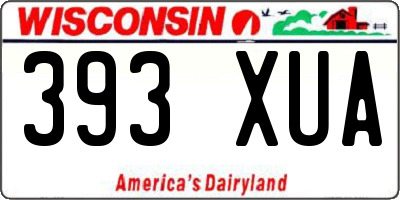 WI license plate 393XUA