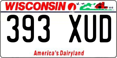 WI license plate 393XUD