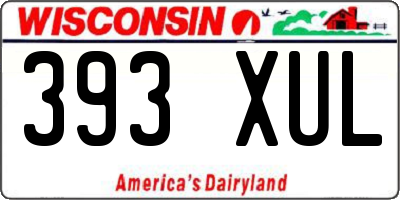WI license plate 393XUL