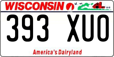 WI license plate 393XUO
