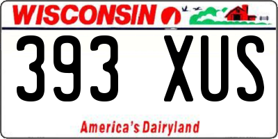 WI license plate 393XUS