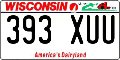 WI license plate 393XUU