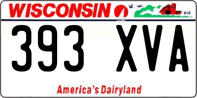 WI license plate 393XVA