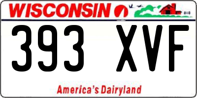 WI license plate 393XVF
