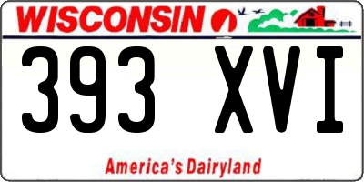 WI license plate 393XVI