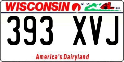 WI license plate 393XVJ