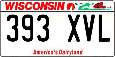 WI license plate 393XVL