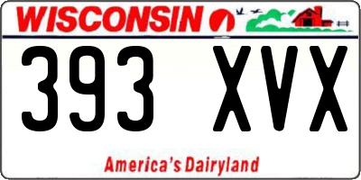 WI license plate 393XVX