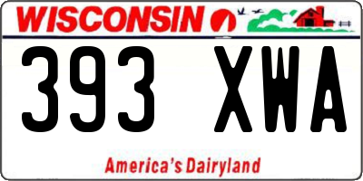 WI license plate 393XWA