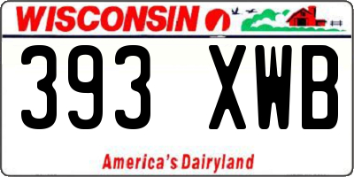 WI license plate 393XWB