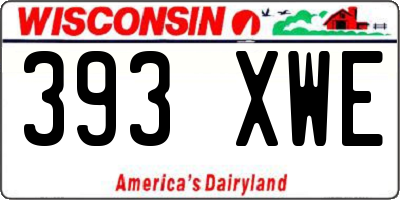 WI license plate 393XWE