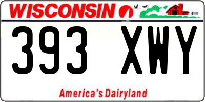 WI license plate 393XWY
