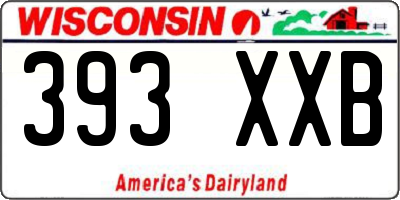 WI license plate 393XXB