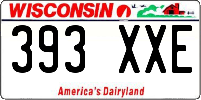WI license plate 393XXE