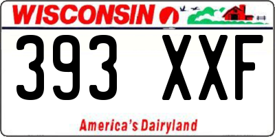 WI license plate 393XXF