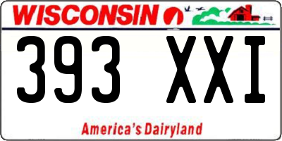 WI license plate 393XXI