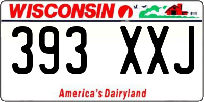 WI license plate 393XXJ