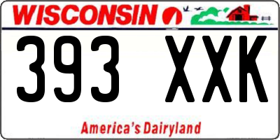 WI license plate 393XXK