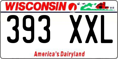 WI license plate 393XXL
