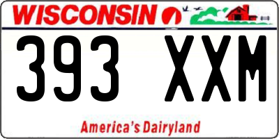 WI license plate 393XXM