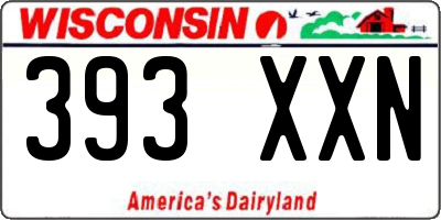 WI license plate 393XXN