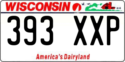 WI license plate 393XXP