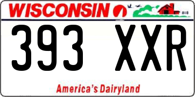 WI license plate 393XXR
