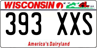 WI license plate 393XXS