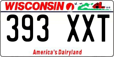 WI license plate 393XXT