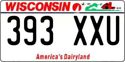 WI license plate 393XXU