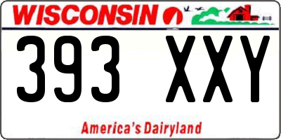 WI license plate 393XXY